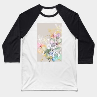 Magnolia Gold Flowers Celestes Studio© Baseball T-Shirt